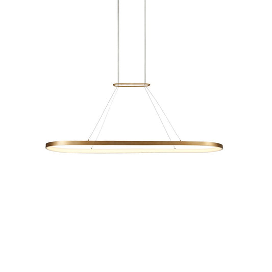 Kuzco Eerie 47" LED Pendant, Antique Brass/White Acrylic Diffuser - PD19347-AN