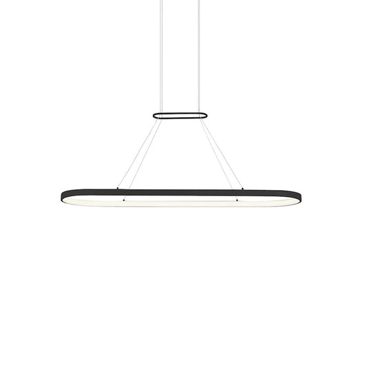 Kuzco Eerie 47" LED Pendant, Black/White Acrylic Diffuser - PD19347-BK