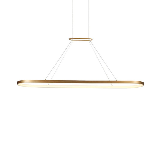 Kuzco Eerie 59" LED Pendant, Antique Brass/White Acrylic Diffuser - PD19359-AN