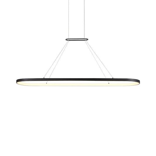 Kuzco Eerie 59" LED Pendant, Black/White Acrylic Diffuser - PD19359-BK