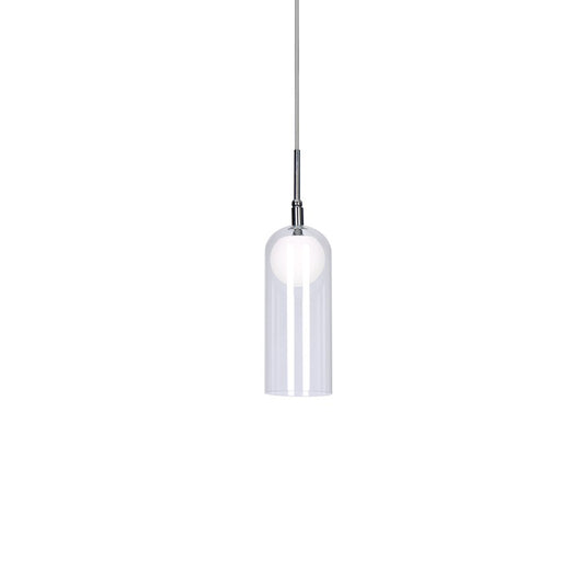 Kuzco Stylo 4"LED Pendant, Chrome/Glass Glass Shade - PD19804-CH-UNV