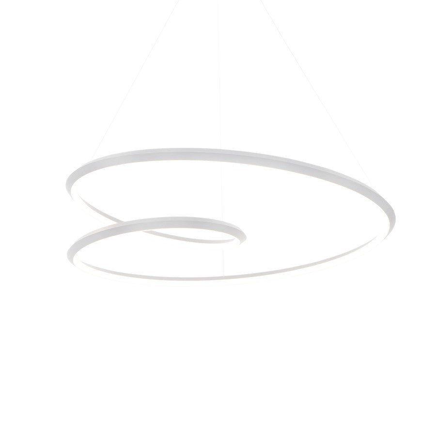 Kuzco Ampersand 39" LED Pendant, White/White Acrylic Diffuser - PD22339-WH