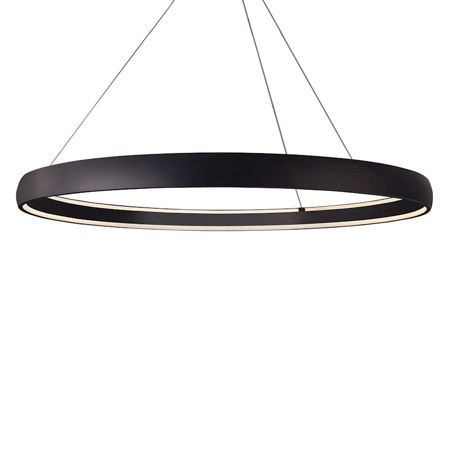 Kuzco Halo 72" LED Pendant, Black/White Acrylic Diffuser - PD22772-BK