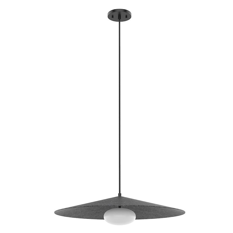 Kuzco Cruz 24" 13W LED Pendant, Felt, Gray/Opal - PD22824-GY