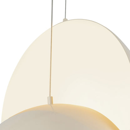 Kuzco Void 24" Pearl White Dimmable LED Pendant, Pearl White