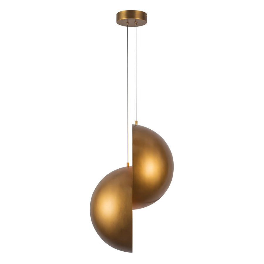 Kuzco Void 24" Vintage Brass Dim LED Pendant, Vintage Brass - PD23224-VB