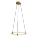 Kuzco Bruni 16" LED Pendant, Gold/Clear Acrylic/White Silicone - PD24716-BG