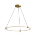 Kuzco Bruni 32" LED Pendant, Gold/Clear Acrylic/White Silicone - PD24732-BG