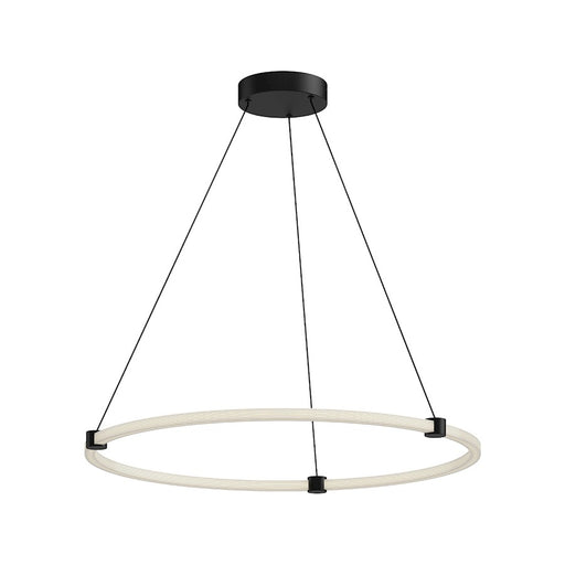 Kuzco Bruni 32" LED Pendant, Black/Clear Out/White Silicone In - PD24732-BK