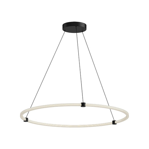 Kuzco Bruni 40" LED Pendant, Black/Clear Out/White Silicone In - PD24748-BK