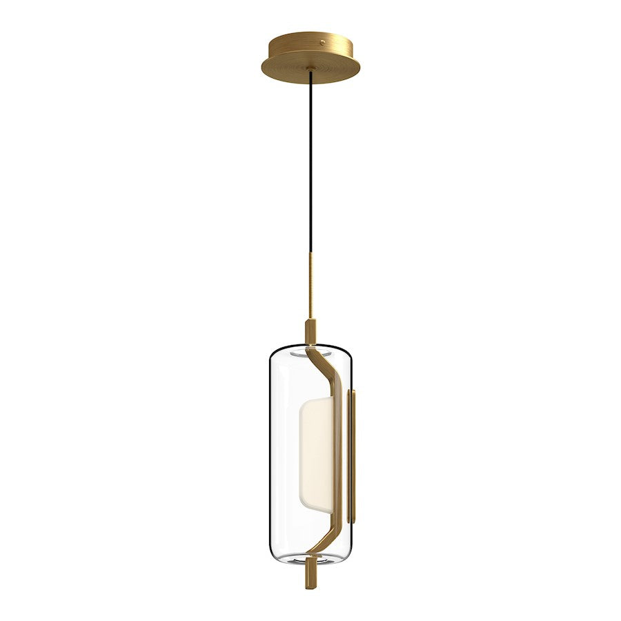 Kuzco Hilo 5" LED Pendant, Gold/Clear (exterior)/White (interior) - PD28515-BG