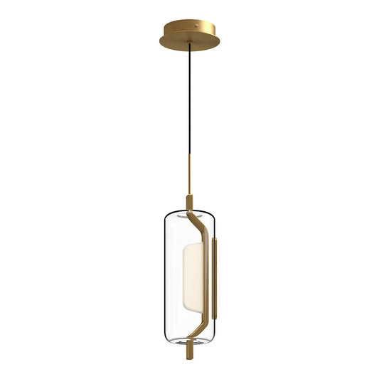 Kuzco Hilo 5" LED Pendant, Gold/Clear (exterior)/White (interior) - PD28515-BG