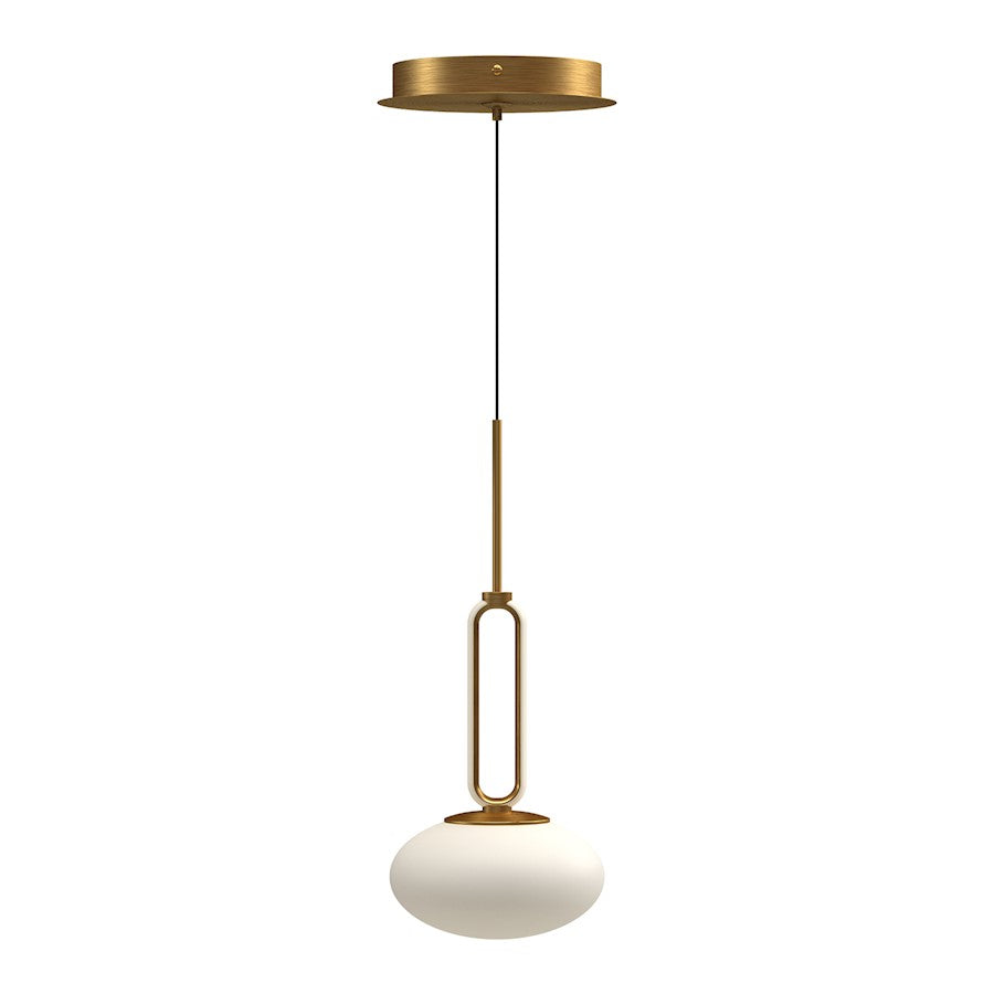 Kuzco Tavira 6" LED Pendant, Brushed Gold/Opal/Opal - PD29806-BG