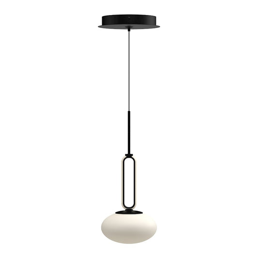 Kuzco Tavira 6" LED Pendant, Black/Opal/Opal - PD29806-BK