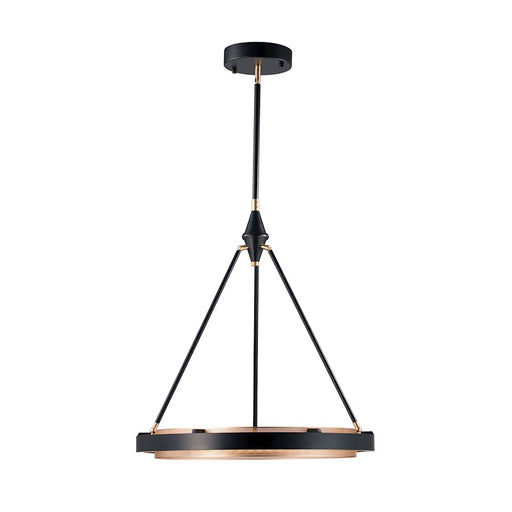 Alora Duo 24" LED Pendant, Black/Gold Shimmer/Frosted - PD302724CBGS