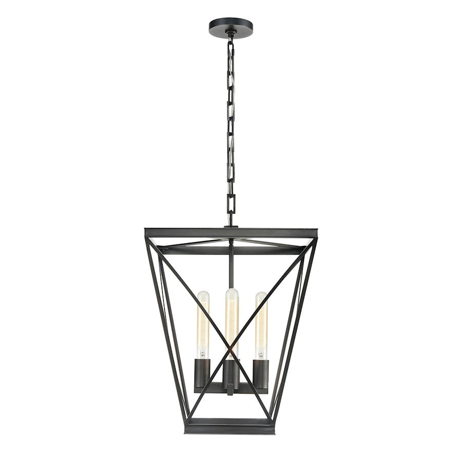 Alora Lattice 4 Light Pendant, Urban Bronze - PD309616UB