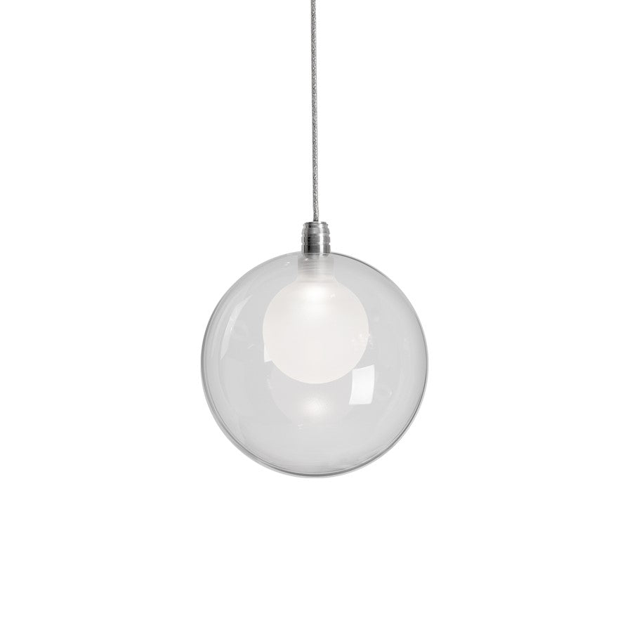 Kuzco Bolla 6" LED Pendant, Chrome/Frosted - PD3106