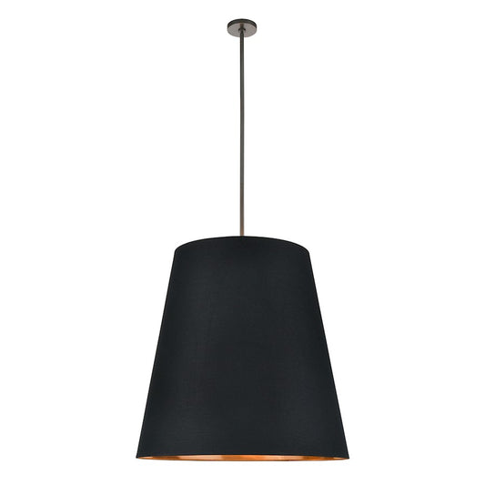 Alora Calor 3Lt 30" Pendant, Black Linen/Gold Parchment/Bronze - PD311030UBBG