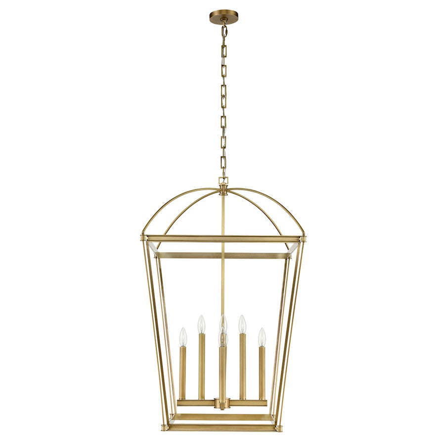 Alora Manor 8 Light Pendant, Vintage Brass - PD312224VB