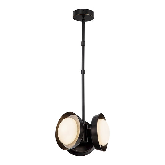 Alora Alonso 13" LED Pendant, Urban Bronze/Opal - PD320313UB