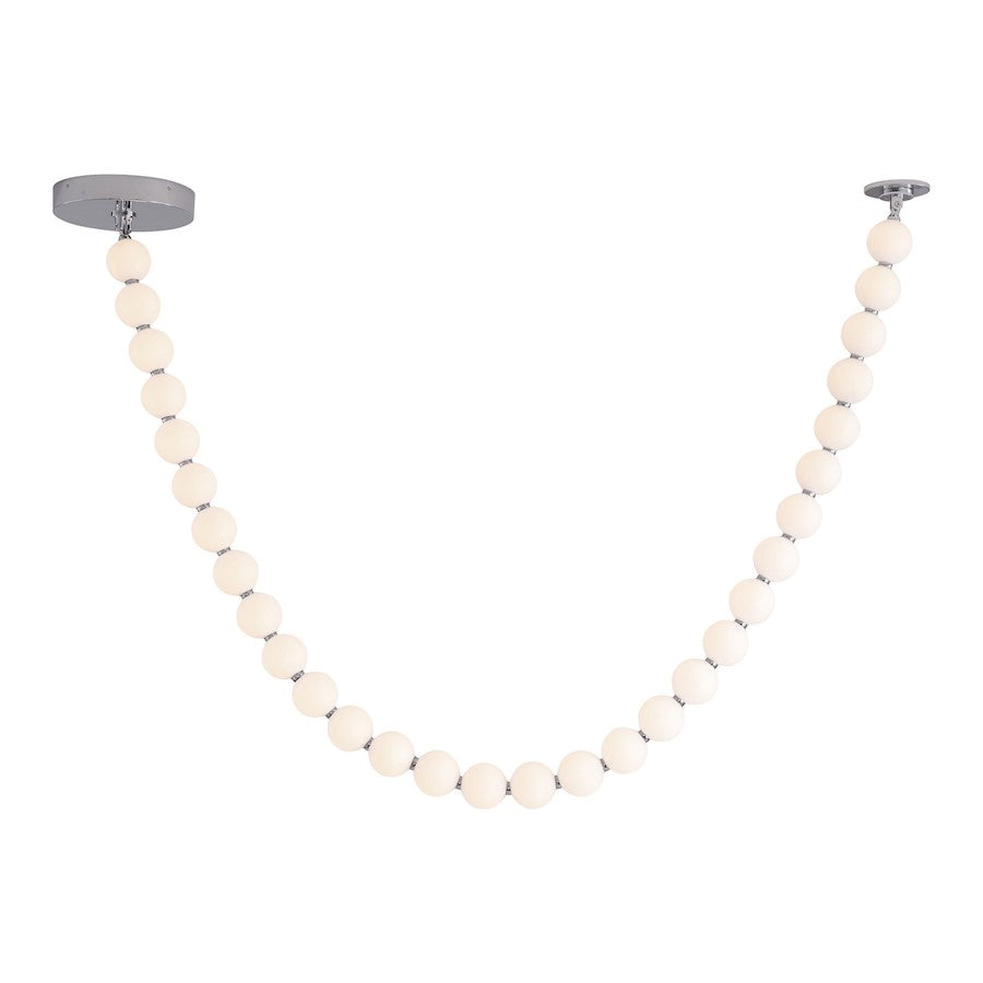 Kuzco Akoya 104in Pendant | Modern Chrome Steel and Frosted PC | Living Room & Dining Room | 3430lm 3000K 90CRI Dimmable | Model PD321730CH-UNV-010