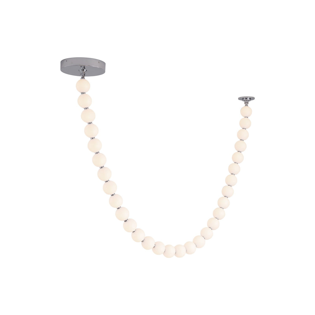 Kuzco Akoya 104in Pendant | Modern Chrome Steel and Frosted PC | Living Room & Dining Room | 3430lm 3000K 90CRI Dimmable | Model PD321730CH-UNV-010