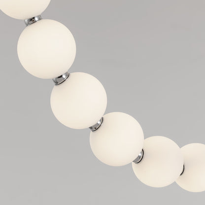 Kuzco Akoya 104in LED Pendant | Chrome and Frosted PC Diffuser | Living Room & Dining Room | 104 x 3.25 x 3.25 in | Model PD321730CH-UNV-010-RT