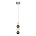Alora Onyx 5" LED Pendant, Polished Nickel/Clear Carved Acrylic - PD321815PN