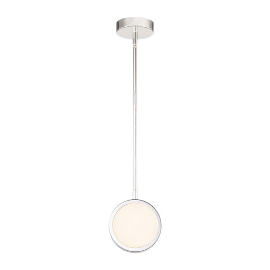 Alora Blanco 6" LED Pendant, Polished Nickel/Alabaster - PD325106PNAR