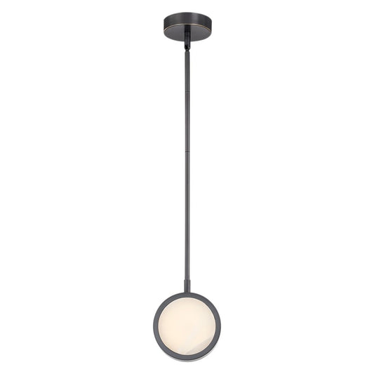 Kuzco Blanco 6"LED Pendant, Urban Bronze/Alabaster/Alabaster - PD325106UBAR-UNV