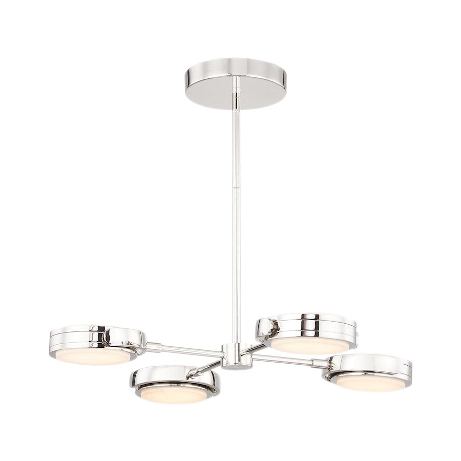 Alora Blanco 28" LED Pendant, Polished Nickel/Alabaster - PD325428PNAR