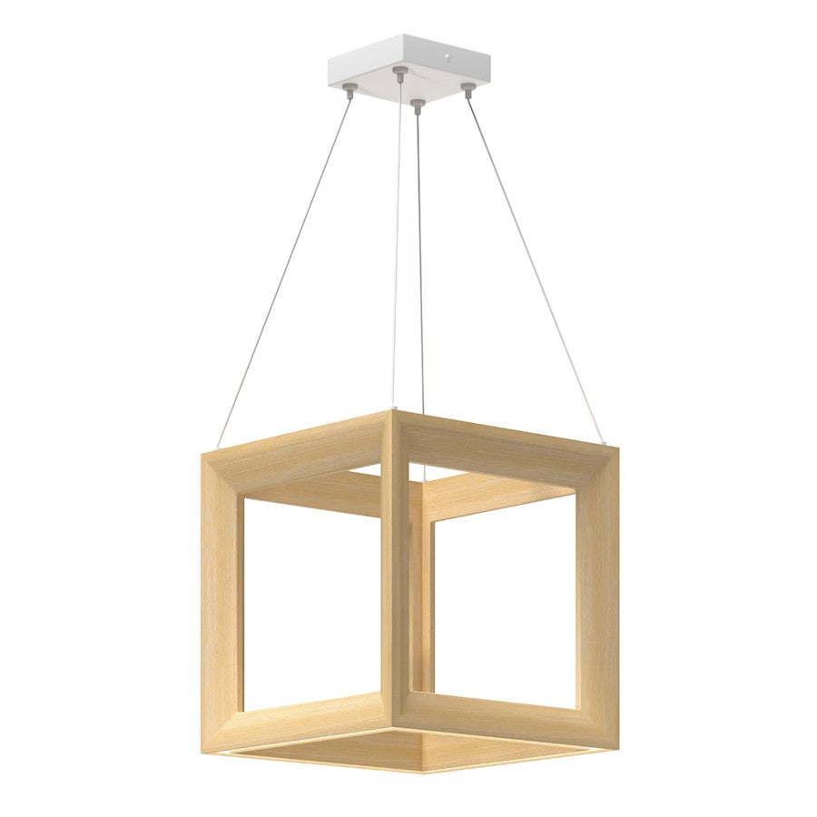 Kuzco Morina 12" LED Pendant, White Oak/White - PD32901-WK