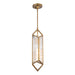 Alora Cairo 1 Light 19" Pendant, Ribbed/Brass/Clear Ribbed - PD332119VBCR