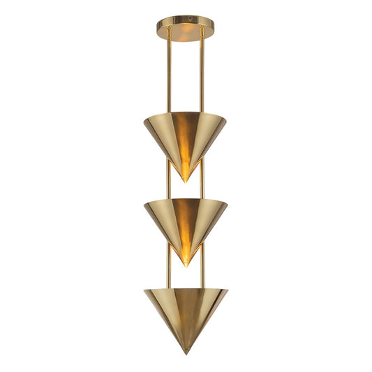 Kuzco Versus 10-in Brass Pendant, Patina Brass - PD341328PTB
