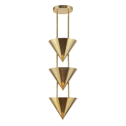 Kuzco Versus 10-in Brass Pendant, Patina Brass