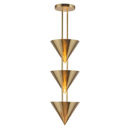 Kuzco Versus 10-in Brass Pendant, Patina Brass