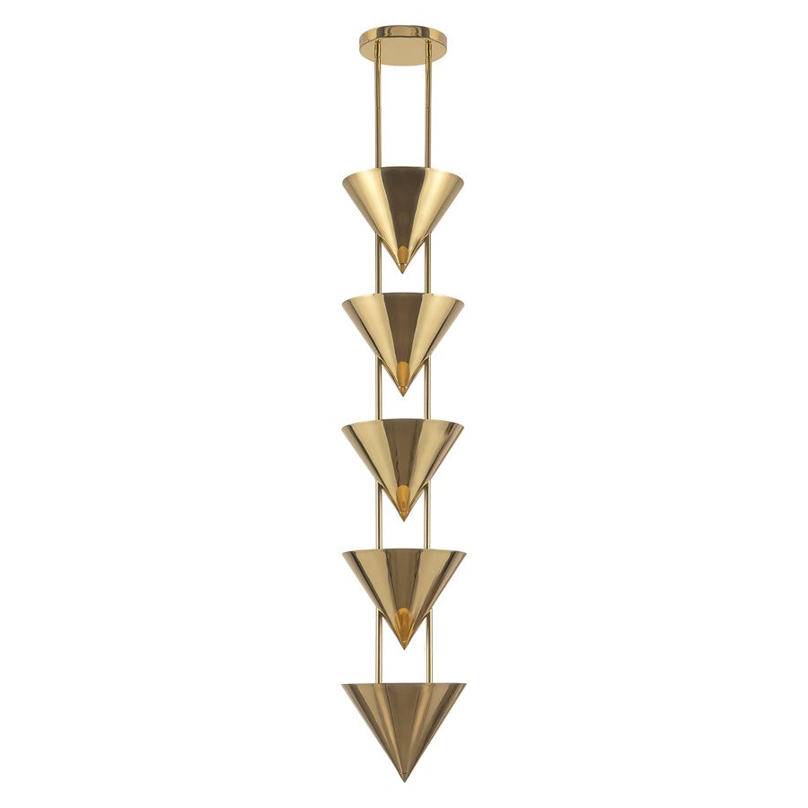 Kuzco Versus 10" Brass Pendant, Patina Brass