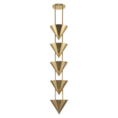 Kuzco Versus 10" Brass Pendant, Patina Brass