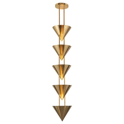 Kuzco Versus 10" Brass Pendant, Patina Brass