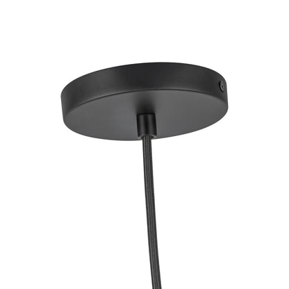 Kuzco Marco 12" Socket Pendant, Black/Opal Glass/Opal Glass