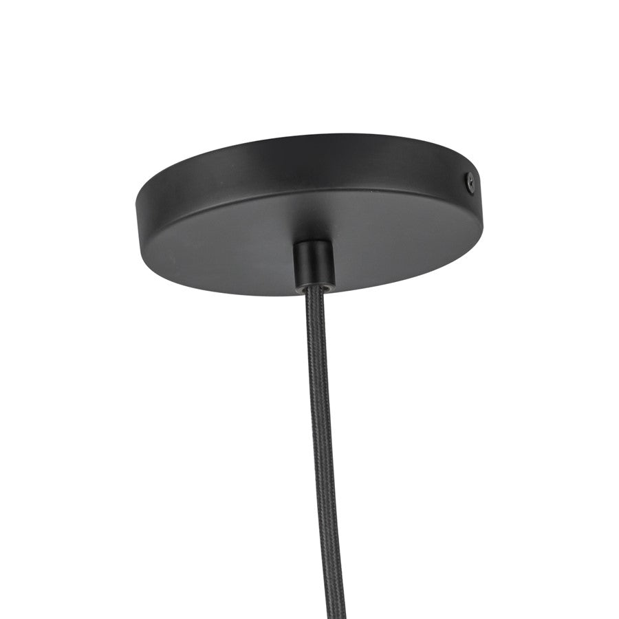 Kuzco Marco 16" Socket Pendant, Black/Opal Glass/Opal Glass