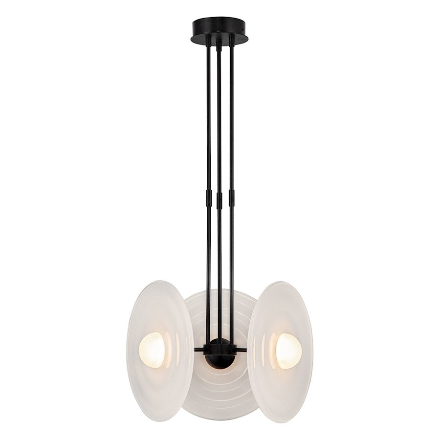 Alora Harbour 18" LED Pendant, Bronze/Glossy Opal/Smoked/Frosted - PD350318UBGO