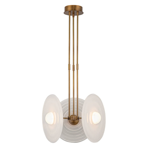 Alora Harbour 18" LED Pendant, Brass/Glossy Opal/Smoked/Frosted - PD350318VBGO