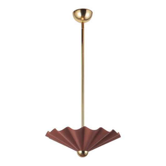 Kuzco Furrow 16" Red Dim LED Pendant, Burgundy - PD354016BGD