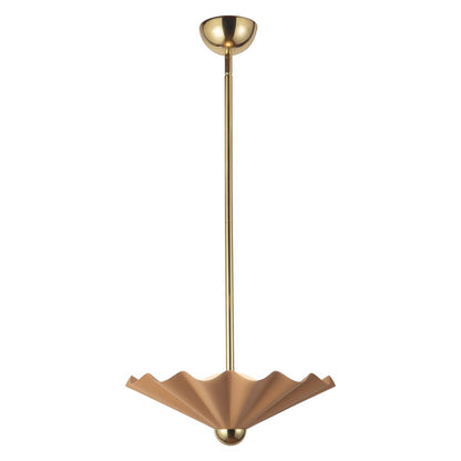 Kuzco Furrow 16" Red Dimmable LED Pendant, Peach