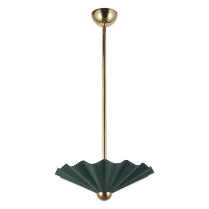 Kuzco Furrow 16" Green Dim LED Pendant, Pine Green - PD354016PGN