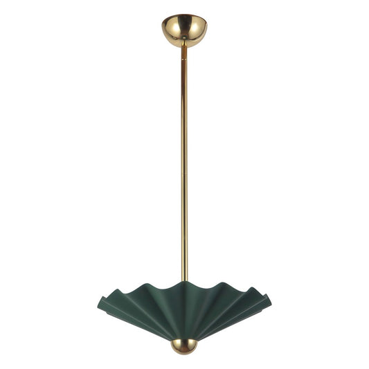 Kuzco Furrow 16" Green Dim LED Pendant, Pine Green - PD354016PGN
