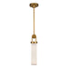 Alora Wynwood 1 Light 15" Pendant, Vintage Brass/Glossy Opal - PD355015VBGO