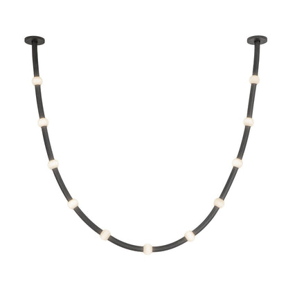 Kuzco Corda 10" LED Pendant, 48W/RT, Black/Opal Glass - PD39310-BK-OP-UNV-010-RT