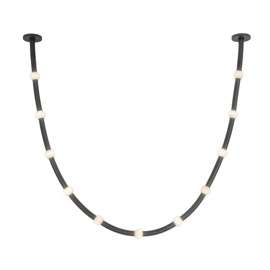 Kuzco Corda 10" LED Pendant, 48W/RT, Black/Opal Glass - PD39310-BK-OP-UNV-010-RT